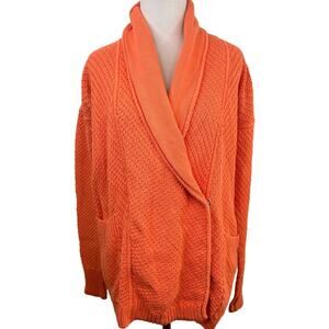 Lululemon Orange Post Practice Wrap Cardigan Sweater Size 8